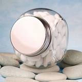FashionCraft Perfectly Plain Collection Glass Candy Jar with Metal Lid