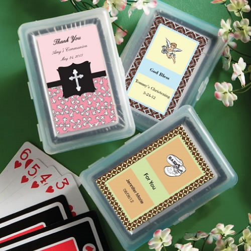FashionCraft Playing Card Decks with Custom Baby/Religious Stickers
