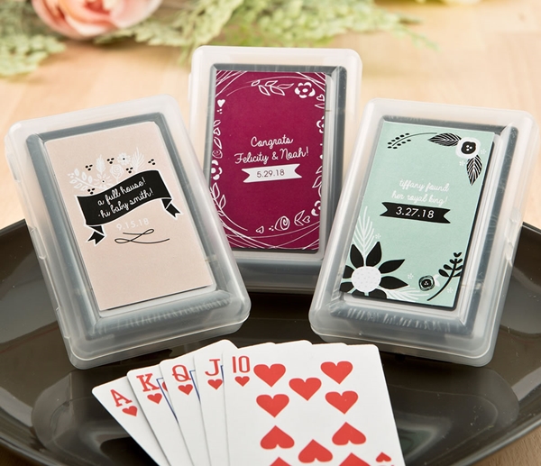 Vintage Design Collection Playing Card Deck with Personalized Sticker