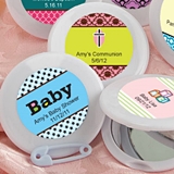 Expressions Collection Personalized White Compact Mirror (Baby Shower)