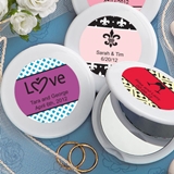 FashionCraft Expressions Collection Personalized White Compact Mirror