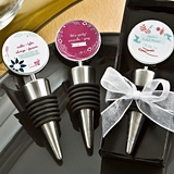 Vintage Motif Collection Wine Bottle Stoppers w/ Personalized Stickers