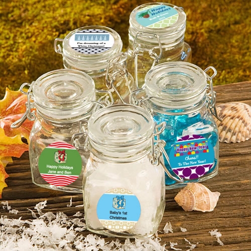 Personalized Expressions Collection Apothecary Glass Jar (Holiday)