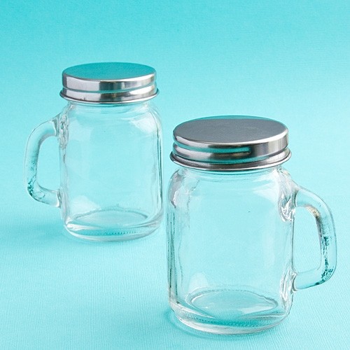 FashionCraft Perfectly Plain Collection 4oz Glass Mason Jar w/ Handle