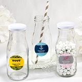 Personalized Expressions Collection Vintage Style Milk Bottle with Lid