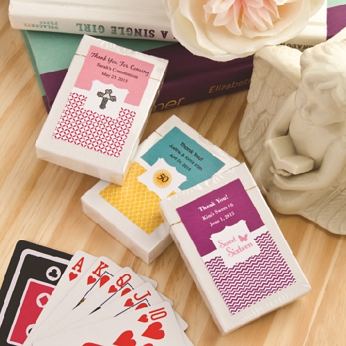 FashionCraft Playing Cards Deck in Box w/ Custom Celebrations Sticker