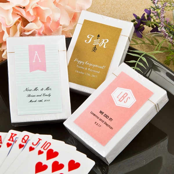 FashionCraft Playing Cards Deck in Box with Custom Monogram Sticker