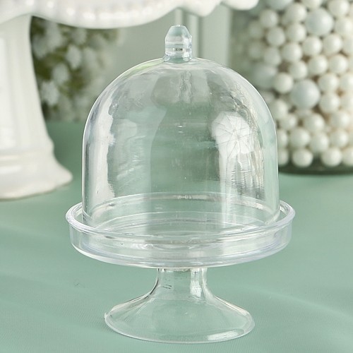 FashionCraft Perfectly Plain Collection Clear Acrylic Mini Cake Stand