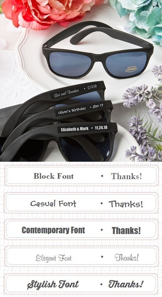 Personalized Expressions Collection Cool Black UV400 Sunglasses