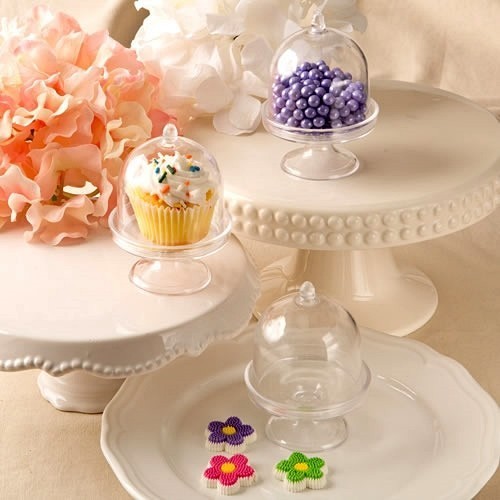 Perfectly Plain Collection Clear Acrylic Domed Cupcake Stand