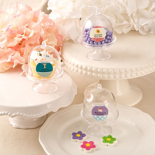 Personalized Birthday Expressions Collection Acrylic Domed Cake Stand