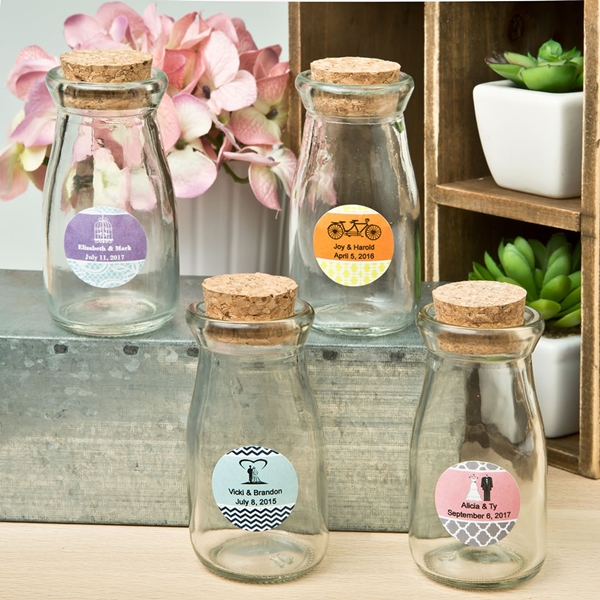 Personalized Expressions Vintage-Look Milk Bottle with Round Cork Top