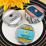 Personalized Expressions Silver-Metal Compact Mirror (Celebrations)