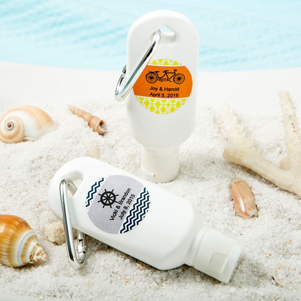 Personalized Expressions Collection Sunscreen Bottle with Carabiner