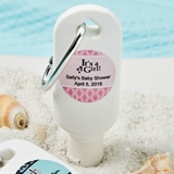 Personalized Expressions Sunscreen Bottle with Carabiner (Baby Shower)
