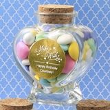 Personalized Metallics Collection Heart-Shaped Glass Jar (Birthday)