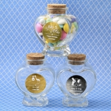 Personalized Metallics Collection Heart-Shaped Glass Jar (Celebrations)