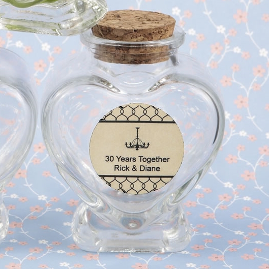 Personalized Expressions Heart-Shaped Glass Jar (Anniversary Designs)
