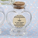 Personalized Expressions Heart-Shaped Glass Jar (Anniversary Designs)