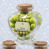 Personalized Expressions Heart-Shaped Glass Jar (Birthday Designs)