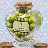 Personalized Expressions Collection Heart-Shaped Glass Jar (Birthday)