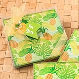 FashionCraft Tropical Chic Pineapple-Themed Glass Coasters (Set of 2)