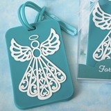 FashionCraft Turquoise Angel Design Rubber Luggage Tag