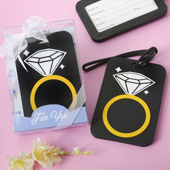 FashionCraft Diamond Ring Rubber Luggage Tag