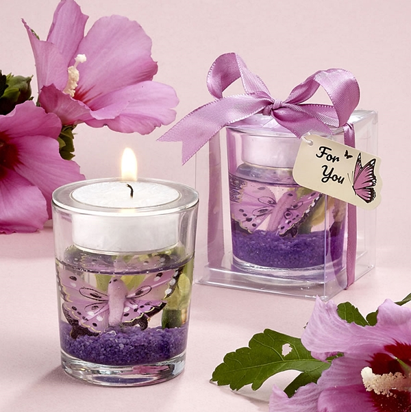 FashionCraft Beautiful Butterfly Gel Candle Holder Favor