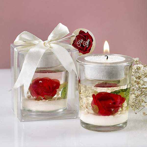 Red Rose Candle Favor by Fashioncraft