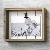 FashionCraft Distressed Wood Shadow Box 6x4 Frame with Holder Clip