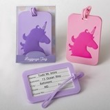 FashionCraft Unicorn Design Rubber Luggage Tags (2 Colors; Set of 24)