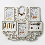 FashionCraft Antique-Ivory-Colored Wall Collage Frame with 6 Openings