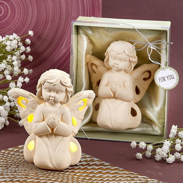 FashionCraft Guardian Angel Design Light Up LED Praying Angel Figurine
