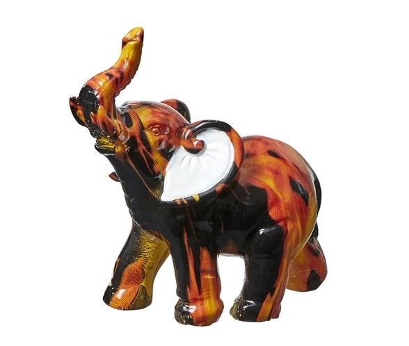 FashionCraft Miniature Flame Design Design Elephant Figurine