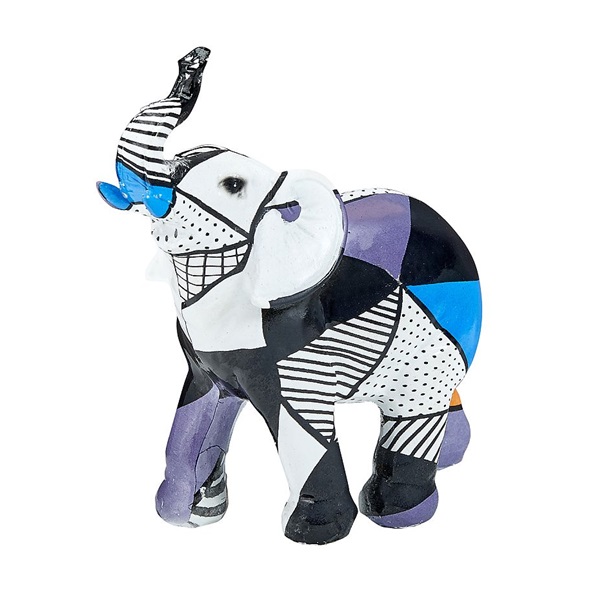 FashionCraft Small-Size Pop Art Geometric Design Elephant Figurine