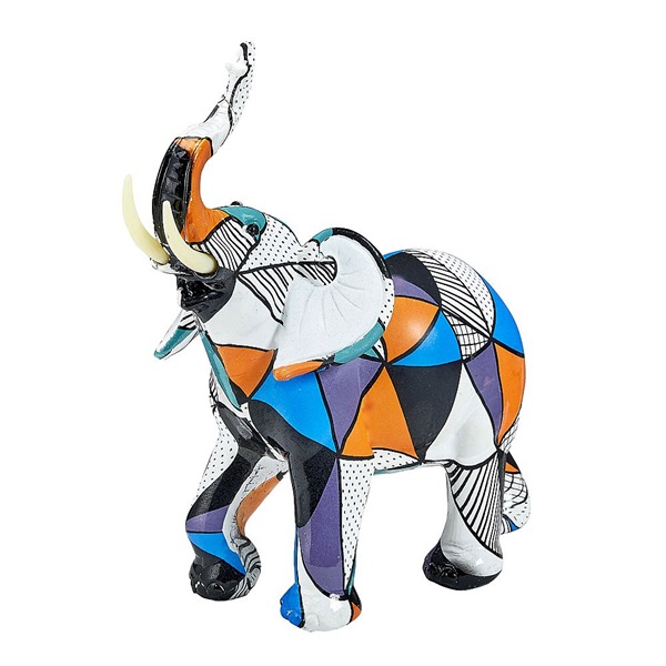 FashionCraft Large-Size Pop Art Geometric Design Elephant Figurine