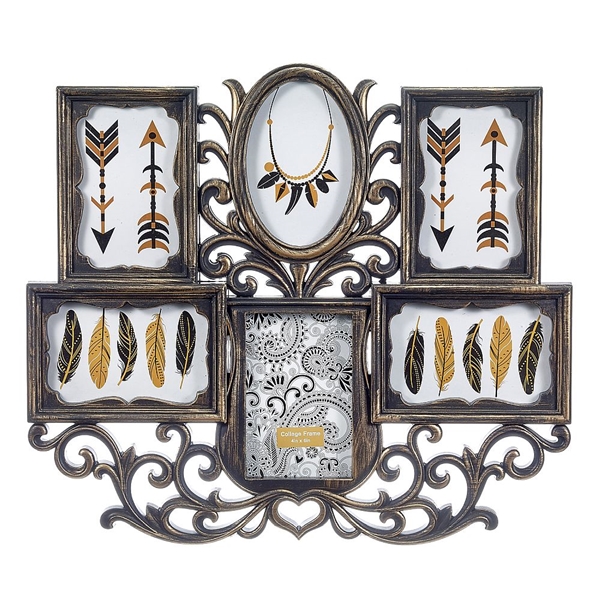 FashionCraft Frame Wall Collage in Bronze Color with 6 Openings