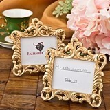 FashionCraft Gold-Colored Baroque-Style Picture Frame/Placecard Holder