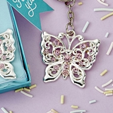 FashionCraft Beautiful Silver-Metal Butterfly Design Key Chain