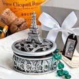 FashionCraft Eiffel Tower Design Curio Box with Fleur de Lis Pattern