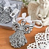 FashionCraft Ornate Antiqued-Silver-Finish Angel Ornament