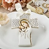 Madonna and Child Hanging Cross Ornament by FashionCraft