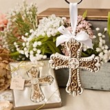 FashionCraft Stunning Vintage Filigree Design Cross Ornament