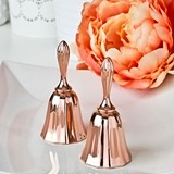 FashionCraft Rose Gold-Colored Cast-Metal Kissing Bell with Clapper