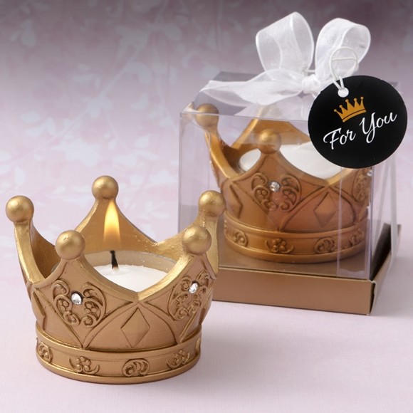 FashionCraft Royal Golden Crown Tea Light Candle