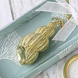 FashionCraft Beach-Themed Gold-Finish Conch Shell Key Chain