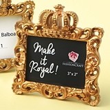 FashionCraft "Make it Royal" Gold Baroque Crown-Topped Frame