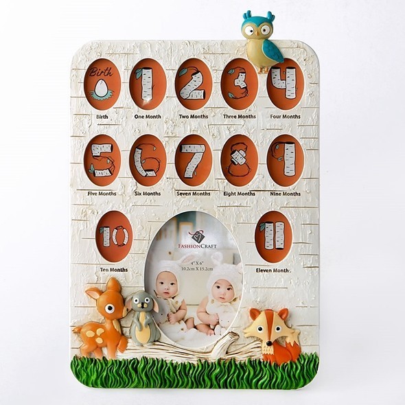 FashionCraft Woodland Animals Themed First Year Collage Frame
