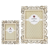 FashionCraft Deluxe Metal Frames with Ornate Borders/Inlays (Set of 2)